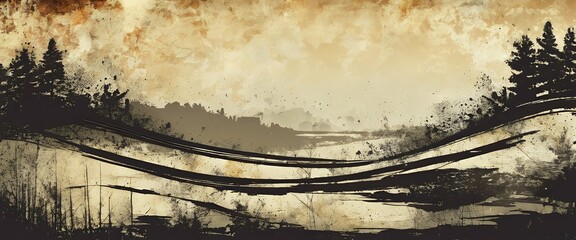 Wall Mural - 'landscape background Grunge'