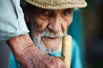 Wall Mural - Helping the Elderly