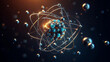 © PETER29654 - A realistic, beautifully created HD depiction of a carbon atom in theoretical form
