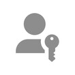 © Tsvetina - User account and key vector icon. Private, locked, password protected symbol.