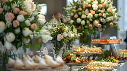 Poster - Table decoration for a corporate buffet decorated img