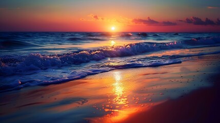 Wall Mural - The sunset over the ocean picture