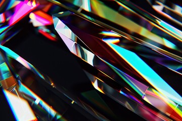 vibrant glass prisms with stunning light diffraction