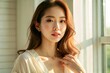 © Mari - Lovely asian woman , beauty of wakeup time with morning sunlight