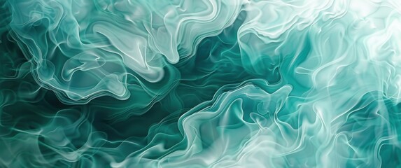 Wall Mural - a blue and white abstract painting of water with a lot of white swirls. the painting is very colorfu