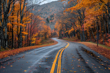 Sticker - Exploring the scenic beauty of New Englands fall foliage during a September road trip