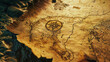 © Евгений Архипов - Close-up of a map with a mysterious, marked location but no names