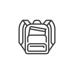 Wall Mural - School Backpack line icon