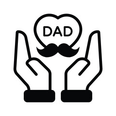 Canvas Print - Get this amazing icon of father day, dad care vector design