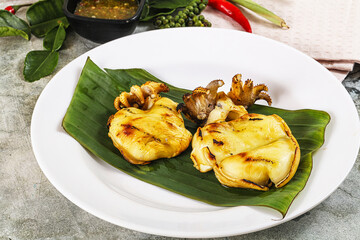 Poster - Delicous Grilled cuttlefish with sauce