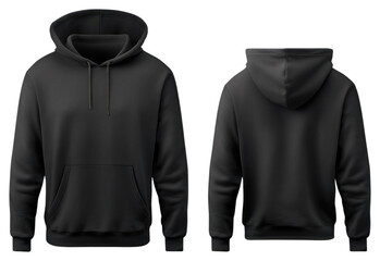 Wall Mural - Blank black hoodie mockup clothing apparel sweatshirt.