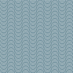 seamless blue wave pattern line art background