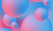 © NKSEE - Blue-pink gradient abstract background, bubbles gradient background, post card, vector, wallpaper
