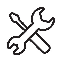 hand tools icon in thin line style. vector illustration graphic design