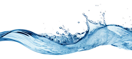 Sticker - PNG Blue water wave dynamic refreshing splashing.