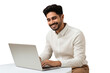 © Rawpixel.com - PNG  Smiling man using laptop