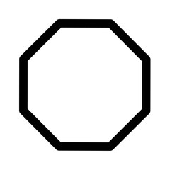 Wall Mural - octagon icon vector with simple design
