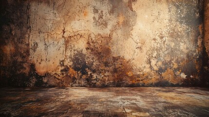 Sticker - Vintage abstract texture background on brown concrete floor