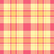 © SolaruS - Smooth background pattern plaid, lady texture seamless check. Dog tooth textile fabric vector tartan in red and yellow colors.