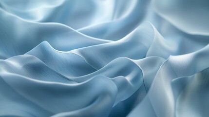 Wall Mural - Soft Blue Waves Background with Gentle Flowing Fabric-Like Texture