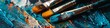 © Artem - Close-up of brushes dirty with paint