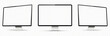 © fad82 - Computer display on three sides with transparent screen. Realistic computer screen mockup.