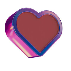 Aufkleber - 3D Neon Retro Icon -  Heart symbol