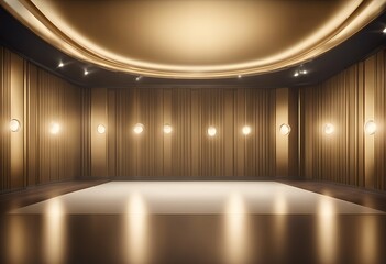 Wall Mural - 'use Business Spotlights product background mock well Template Studio room Gold illustration splay backdrop Luxury'