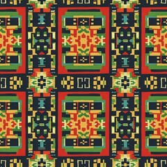 Wall Mural - Vibrant Traditional African Kente Cloth Pattern Design