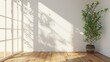 © Антон Сальников - The background for online presentations and virtual meetings should be a clean and simple light color wall empty room