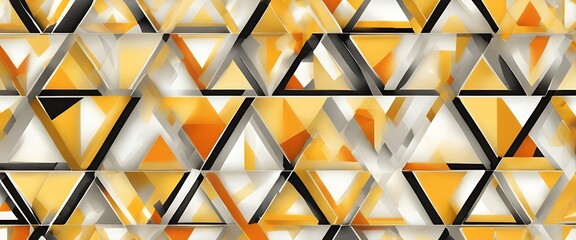 Wall Mural - 'Abstract Yellow yellow colors Pattern Square Triangle orange pattern'