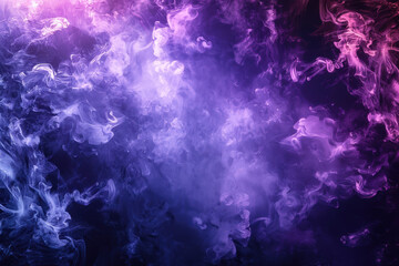 Wall Mural - a mesmerizing blend of purple and pink smoke swirls creating an ethereal and dreamy abstract backgro