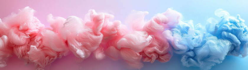 Wall Mural - A vibrant, multicolored cloud of soft, flowing ink suspended in water, creating a mesmerizing swirl of pink, blue, and lavender hues.