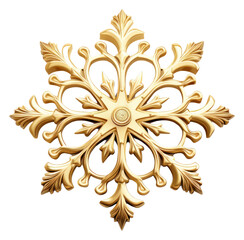 Wall Mural - PNG Snowflake gold snowflake jewelry.