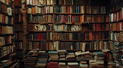 Books in shelves