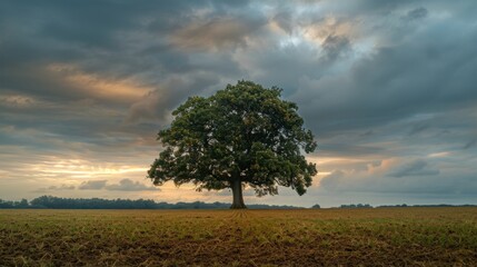 Sticker - Lone Tree Under Dramatic Sky