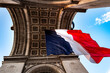 © Florian Garcia - Drapeau français flottant sous l'arc de Triomphe