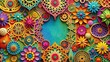 © lapeepon - Whimsical, vibrant long featuring intricate cut-out designs, long, cut-out, intricate, vibrant, creative, art, paper, craft