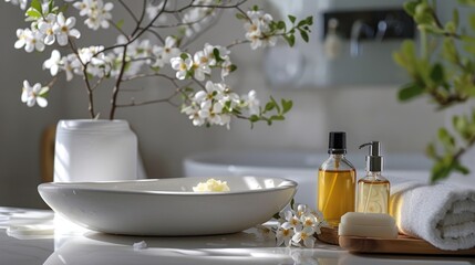 Wall Mural - Oil and fragrance bathroom decor