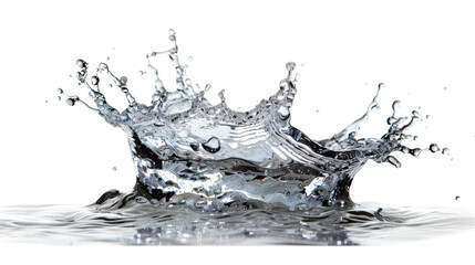 a splash of water leaving a glass, captured in striking detail with crystal-clear quality, showcasin