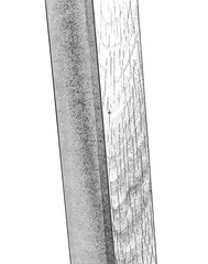 Wall Mural - Wooden table legs close view, pencil drawing sketch illustration. Table legs sketch