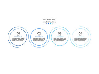 Wall Mural - timeline infographic template. 4 step timeline infographics template. presentation graph. business c