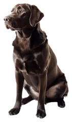 Wall Mural - PNG  Elegant black Labrador sitting portrait