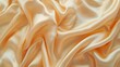© Napasnan - Tender peach beige silk satin fabric with soft drapery and gentle fold.