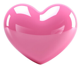 Sticker - PNG Glossy pink heart illustration