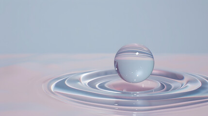 Wall Mural - a water droplet minimal realistic