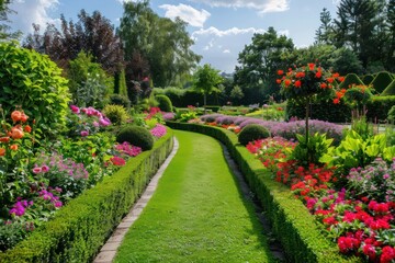 garden with flowers