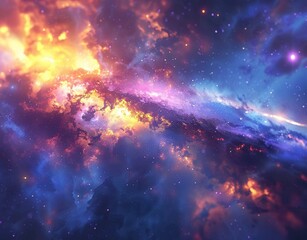 Wall Mural - star blast in outer space. stellar explosion.