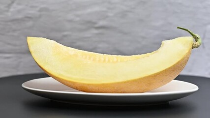 Wall Mural - slices of ripe yellow melon