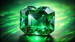 © lapeepon - Close-up of giant emerald gemstone with vivid green color , emerald, gemstone, precious, crystal, jewel, green, shiny, luxury